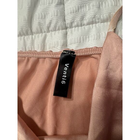 Venti6 Pink Tank Top Cowl Neck Adjustable Straps Women's Small Made in Italy Lux - Picture 3 of 6